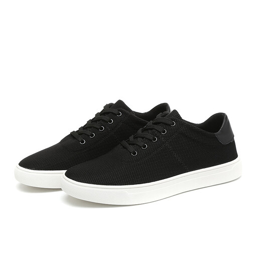 Kuoshe Brand Herrenschuhe Frühling Neue Leinwandschuhe Herren Mode koreanische Mode -Fashion -Cloth -Schuhe Vielseitige Brettschuhe Herrenschuhe Schwarz 39 Lederschuhe Größe Größe