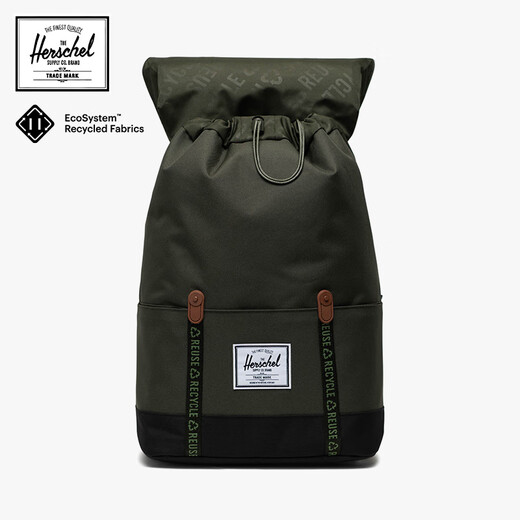 
Herschel Canada Retreat Large Backpack Eco Series Leisure Travel Bag Backpack 10971 Twilight Green/Classic Black