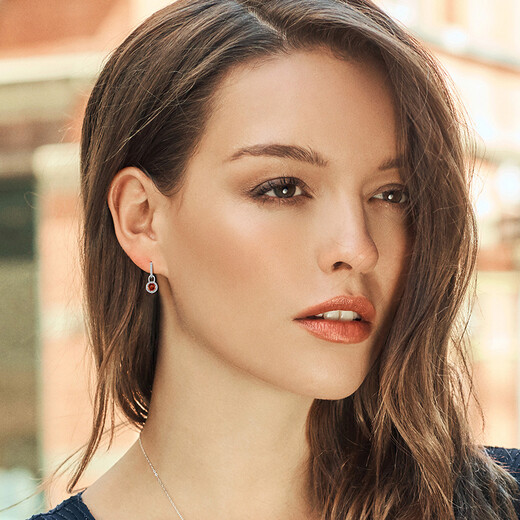 GEM STONE KINGGSK garnet earrings for women 925 silver set with 2.64 carat colored gemstone earrings for women classic simple earrings gift