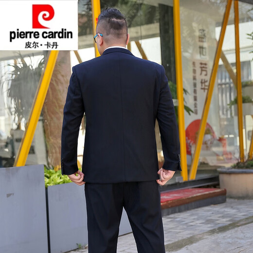Pierre Cardin (pierre cardin) large size suit men's suit plus fat plus fat man formal suit jacket wedding dress professional black large size single suit jacket tie M 170 size (110125Jin Jin is equal to 0.5 kg)