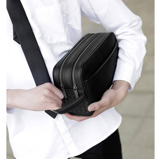 
Colrtn Kwecr Men's Cuff New Large Capacity Wallet Business Casual Clutch Cuffs Premium Fashion Clip Bag Luxury Products Black 27*15*10 (7.9 inches)
