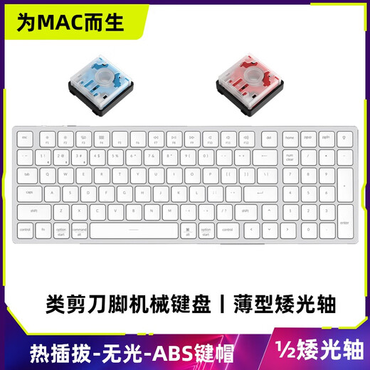 keychron R1 mechanical keyboard customized metal body Gaming office lightweight and portable RGB lighting effect 100 keys Support Mac/Win system R1-K1 light-free red axis
