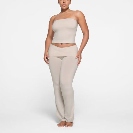 SKIMS tube top, women's solid color cotton plain soft, breathable, sexy, versatile bottoming support, Kardashian style CJ STONE XL