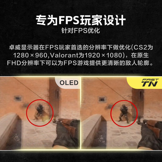 卓威奇亚（ZOWIE GEAR）400Hz显示器 电竞显示器 FastTN  游戏显示屏 DyAc2技术 电脑显示器360Hz XL2566K升级款XL2566X+ 