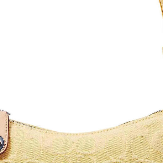蔻驰（COACH） 女式手拿包 Signature Swinger 潮流百搭轻奢横款手提小包 Pale Yellow