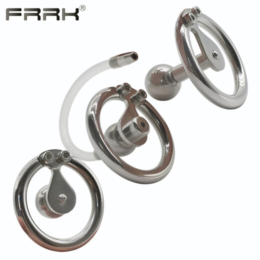 
MPPMCK confidential shipping double screw negative electrode lock stainless steel flat plate negative number chastity lock men's chastity clean lock cb lock 15940mm round