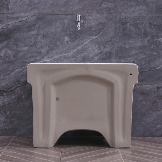 Lefit (lfte) bathroom ceramic wash mop pool balcony mop trough household Taiwan control large, medium and small mop basin courtyard mop pool 5058 basket water + faucet delivery to home