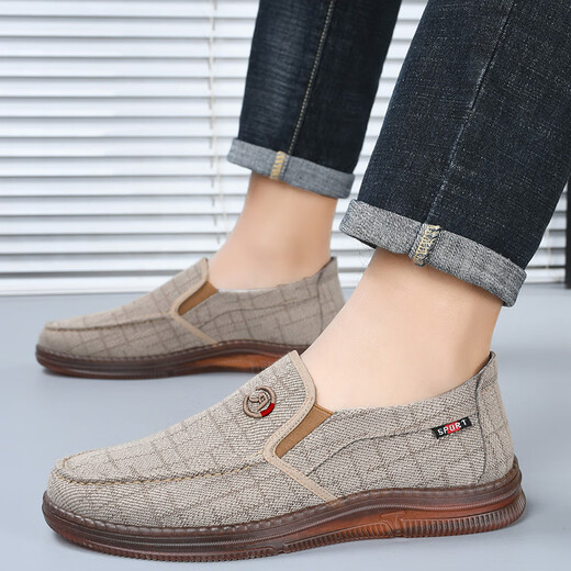 2025 Nuevo zapatos de tela Beijing de primavera y verano zapatos para hombres zapatos para hombres zapatos de trabajo de tendón de tendón de carne