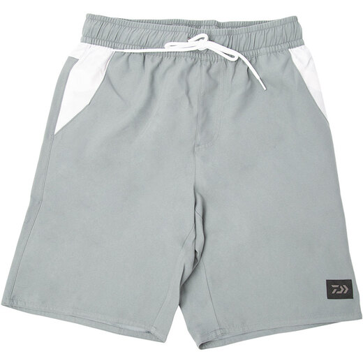 DAIWA 21 summer sports hoodie round neck long-sleeved shorts men's casual outdoor sports fishing clothing with elastic and comfortable shorts gray blue M