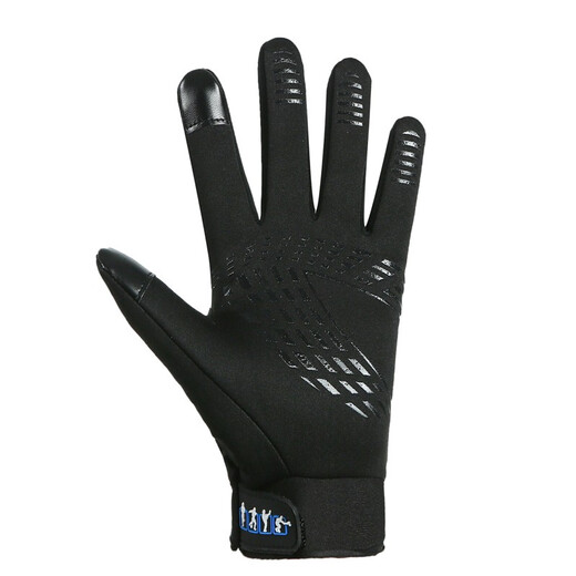 Muxiwell Cycling Gloves Men's Autumn and Winter Warm Touch Screen Waterproof Anti-Slip Breathable Outdoor Sports Running Driving Mountain Motorcycle Anti-Fall Mountaineering Training Full Finger Gloves Black