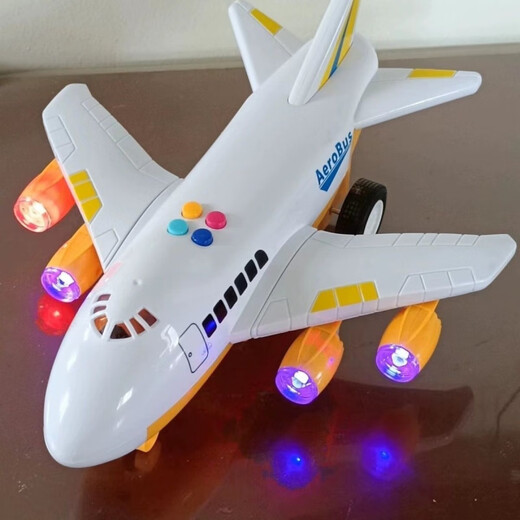 Katy Auny Große Fernbedienungsflugzeuge Kinder-Multifunktionsklang und optisches Passagierflugzeugmodell Baby 3 bis 6 Jahre alt Bildung Intellektuelle Spielzeug Fernbedienung Flugzeuge (blau) Ladungsmodell 1 Set von Lithiumbatterien