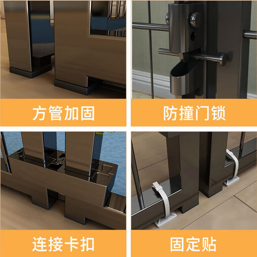 Pet supplies dog cages, dog fences, home indoor medium and large dog cages, outdoor pet fences, free black free little yellow duck + pet sleeping pad, 1 piece 20*20*20 without doors