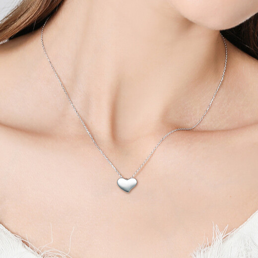 Avani PT950 platinum necklace for women heart-shaped platinum clavicle chain pendant set chain for girlfriend heart-shaped platinum necklace