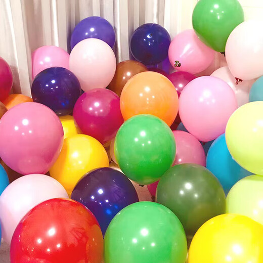 Chuangcheng printing art balloon children's odorless safe thickened blue matte balloon baby blowing early education explosion-proof baby color