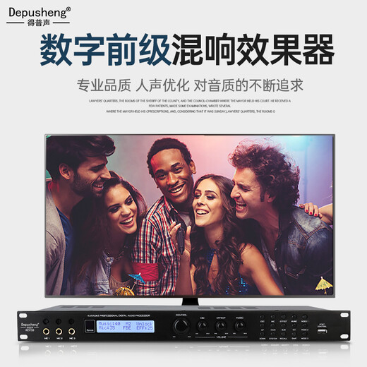 Depusheng REV50 preamp effector anti-howling vocal digital effector KTV preamplifier microphone reverb karaoke anti-howling device new digital effector