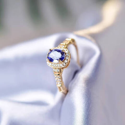 Yujingji Fat Donglai quality tanzanite women's 925 silver niche design ring self-discipline couple ring index finger ring style 1 s925 silver tanzanite ring