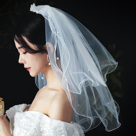 极度空间 头纱领证道具求婚布置生日礼物新娘头饰拍照表白道具结婚用品