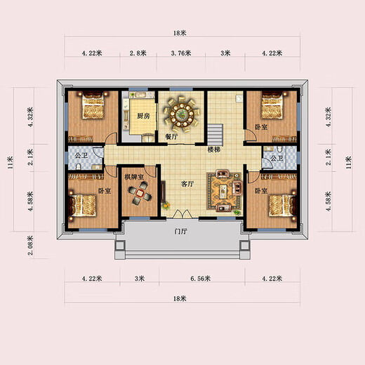 墅小宅B1289农村新款二层新中式自建房设计图纸网红别墅CAD建筑施工图 成品图纸(全套)