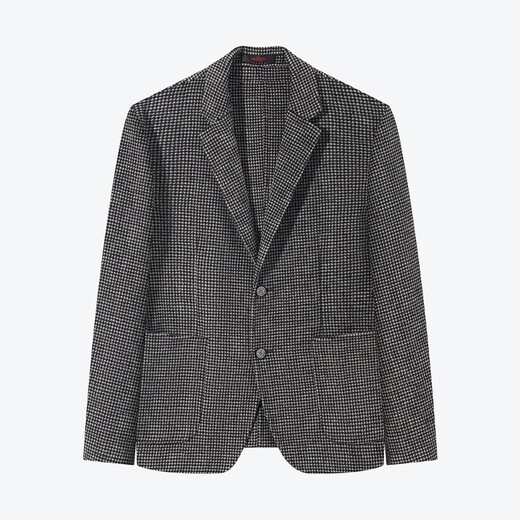 
Seven brand [wool] suit jacket for men in spring new fashion trend slim single jacquard anti-wrinkle suit for men black B48 (175/96B)