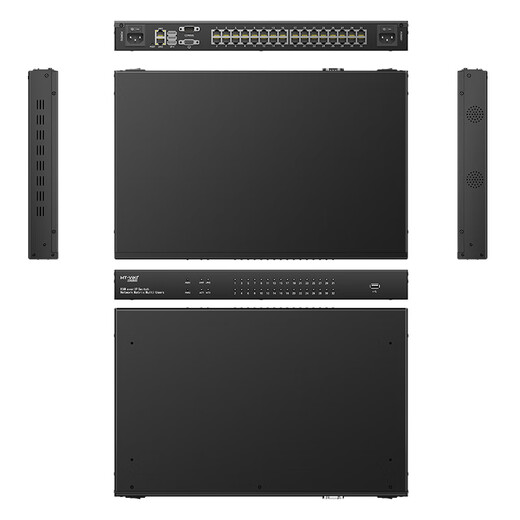 迈拓维矩（MT-viki）数字kvm切换器16口32口64口USB Cat5网口传输VGA IP远程 MT-9864MS 1个本地8远程64口数字KVM