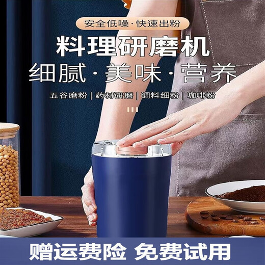 Lehongjun German grinding machine Western pill grinder ultra-fine household small electric grinder dry grinding pill grinder electric grinding artifact blue 250ml