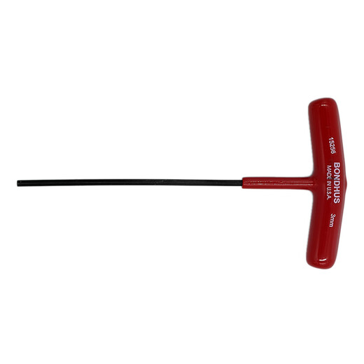Bondhus Original American Borton T-förmiger hexagonaler Schraubenschlüssel T-Handle Innen hexagonal importierte Hardware-Tools T-förmige Schraubenschlüssel hexagonal Kantenmetrik flacher Kopf 3mm Länge 152 mm (15256)