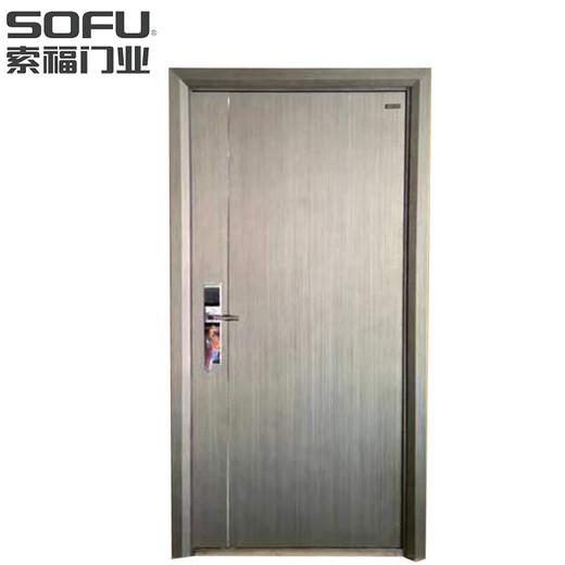 Suofu boutique Class A anti-theft door, high-end security door, smart entrance door, one-door to top star-shun SFZ-012 steel-wood armored door