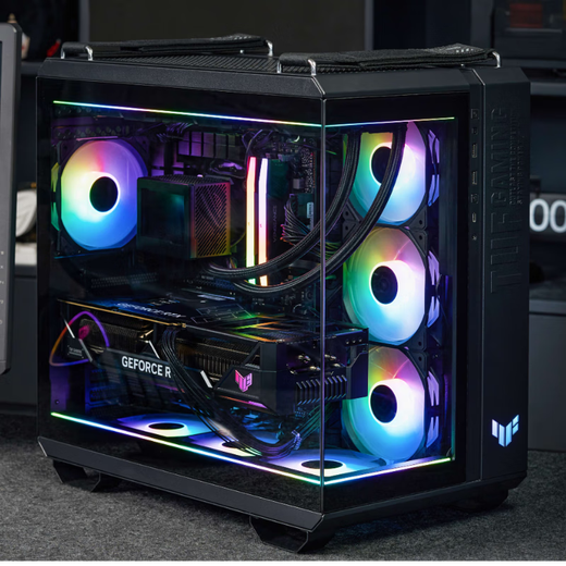 华硕（ASUS）TUF GAMING GT502 弹药库机箱系列 双仓设计 TLK-01天际线黑色