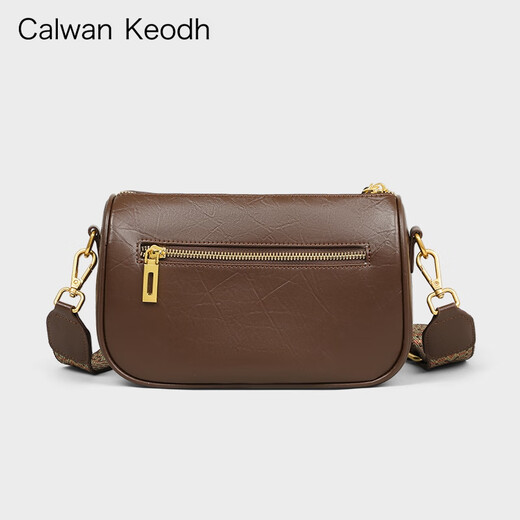 CALWAN KEODH官网包包女包牛皮波士顿单肩斜挎包饺子枕头生日礼物送女友老婆 【咖色】轻奢时尚百搭通勤包实用走心女生闺蜜