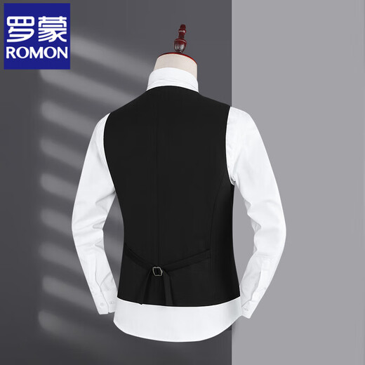 ROMON (ROMON) Traje de chaleco Men 2025 Business Casual Vest GROUM GROUM MAN BODA BUDA BROTRO GRUPO 801 GRIS (VESTO SOLO) L 175