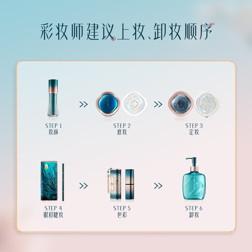 Hua Xizi New Year's Gift Box Oriental Cosmetics Good Luck Long-lasting 6-piece Cosmetics Set for Girlfriend Gift New Year's Gift for Women