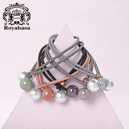 Royal sasa royal salsa headdress candy-colored hair rope hair tie 5-piece set to tie hair rubber band does not hurt the hair rope hair accessories ponytail