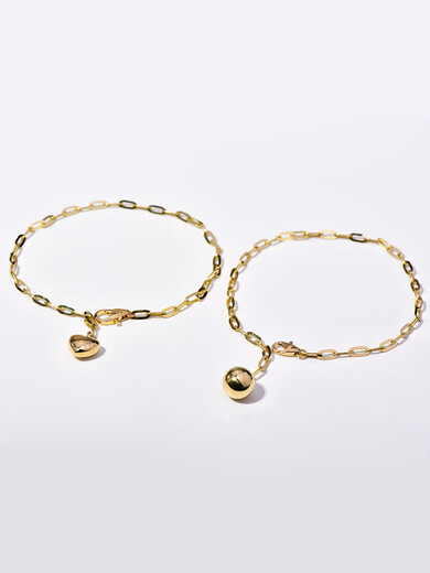 Caizhi Korean popular Korean 14K gold necklace bracelet for women three-dimensional full love gold ball thick adjustable bracelet 10k gold ball 14k gold bracelet