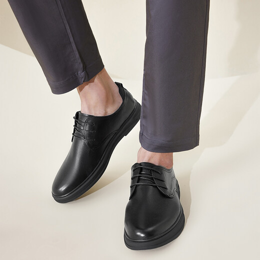 Red Dragonfly Leather Shoes Men's New Business Leather Shoes Men's British Style Casual Men's Leather Shoes Commuter Low Top Men's Shoes WTA12127 Black (WTA12127) 44