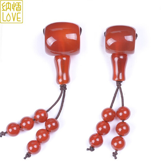 Nawu red agate three-way Tibetan Buddha head accessories Vajra star and moon Bodhi bracelets Buddha beads rosary loose beads accessories diy red agate Buddha head 14mm