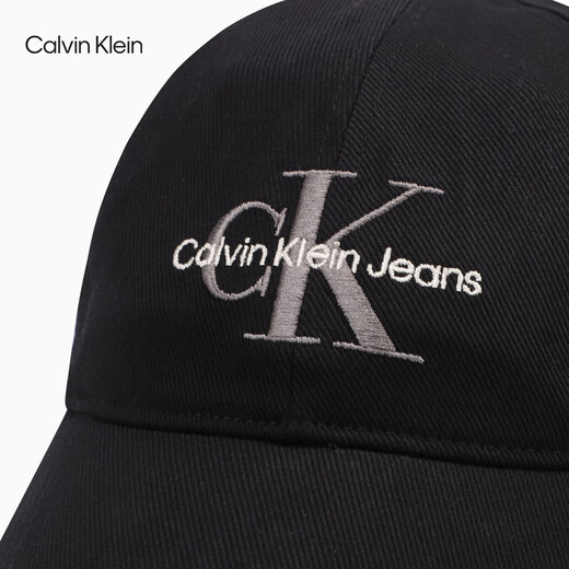 Calvin KleinJeans男女同款休闲简约ck刺绣纯棉弯檐鸭舌帽棒球帽礼物4G5040G