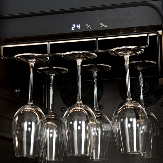 PULADI Frequency Converter Double Door Red Wine Cabinet Constant Temperature Double Door Double Temperature Wine Cabinet Home Living Room Refrigerator Office Tea Villa Liquor Beverage Commercial Fresh-keeping Display Cabinet Embedded Ultra-Thin Frequency Converter Double Door-1.78 Meters High-Wine Cabinet Ice Bar Style 490L