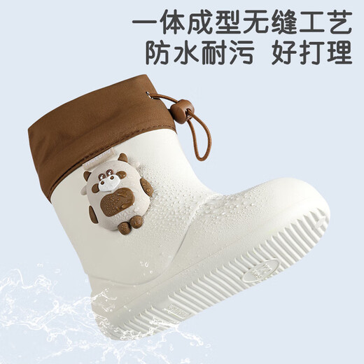 Pastor Boy para niños Botas de lluvia para niños Boy Baby Anti-Slip Ligero lindos Botas de lluvia de hombres y mujeres de jardín de infantes Polvo de conejo 160