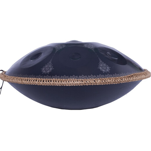 Assas Hand Schlagzeuger Handhand-Handdpan Professionaler Stahl-Drum-Trommel UFO Percussion Instrument Magier Serie-9-Ton Schwarz