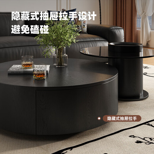 帕沙曼大小圆茶几意式极简客厅小户型家用2025新款轻奢高级感组合6219Y （90*30+60*40CM）大小茶几组合A 设计师新款