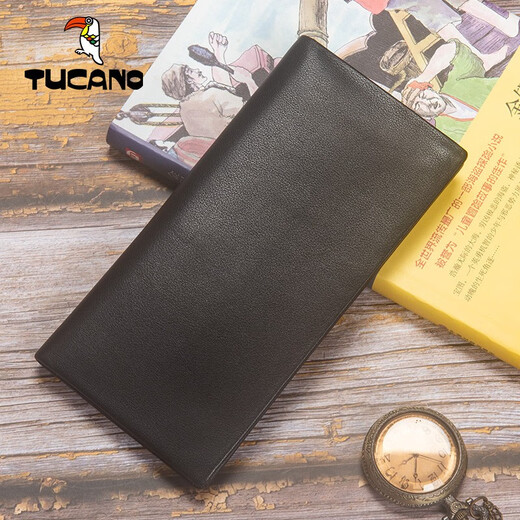 Billetera para hombres carpintería de cartas de billetera de billetera de múltiples tarjetas largas y de carpas