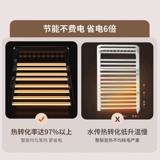 
Tianyuan Muge electric towel rack without punching bathroom towel drying smart carbon fiber heating bathroom storage rack Gun ash T681WIFI version - right out line