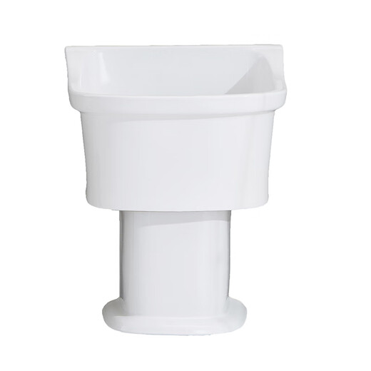 Washing mop pool high-foot household balcony ceramic split floor-standing bathroom old style large wall drainage floor mop basin 56 cm pool + 30 cm column manual