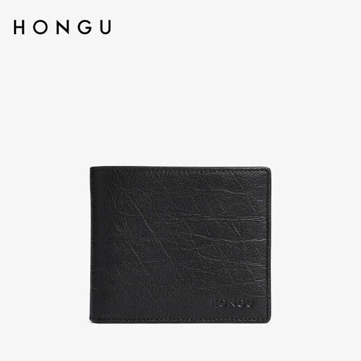 Honggu Wallet Herren dünne Brieftaschen Business Head Layer Cowide Wallet Gift Box Geburtstagsgeschenk