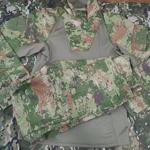 Nouveau véritable costume de grenouille de la jungle, original, absorbant la transpiration et respirant, motif d'encre d'extérieur, costume de grenouille camouflage, séchage rapide, haut simple, pantalon, costume de grenouille vert étoile, haut unique 175/92-96