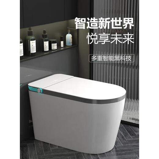 Toto Japon importé du Japon Smart Toilet entièrement automatique Flip Voice intégrée Type 854 Version standard côté gris + réservoir d'eau - Livraison au ménage blanc 250 mm