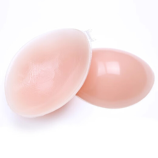 Xihu breast patch silicone invisible bra for women's wedding dress push-up breast patch suspender bra anti-bulge small breast thin section SJ simple package - breathable C pair of breast patches 10 pieces + cleaning soap