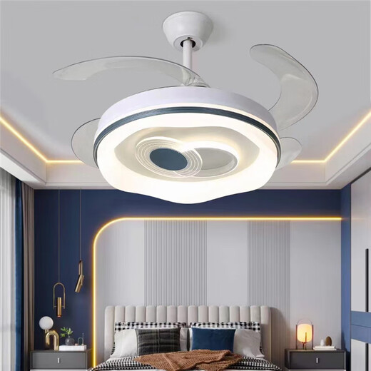 Aosong Modern Simple Bedroom Lights Invisible Fan Lights en el hogar Estudio de comedor de la sala de niños Candelier de luz del ventilador de luz de la habitación de los niños.
