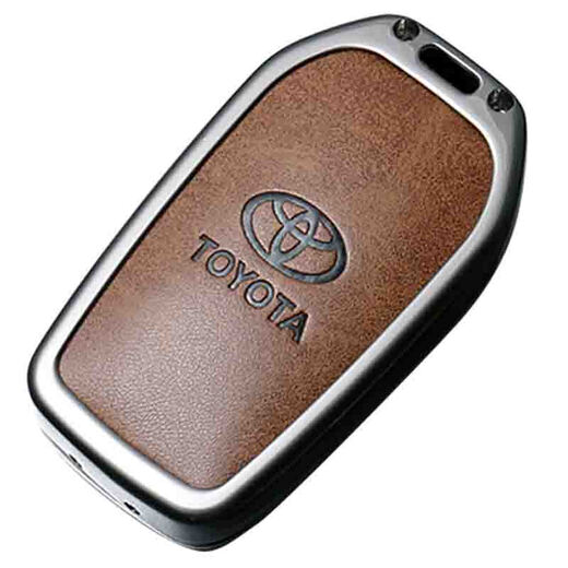 Массивная крышка Toyota Key Cover Camry Asian Longrong Rav4 Corolla Bag Highlander Reyn Wilander Care Buckle 3-ключ [серая кожаная крышка + скорлупа сплав + ключ