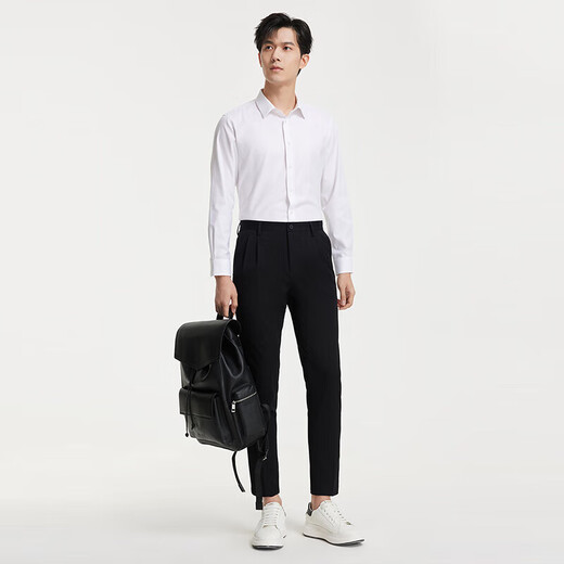 Jiumuwang Herren-Langarm-Hemd Frühling [DP Iron-Free-Shirt] Komfortable und leicht zu maßgeschneiderte geschäftliche formale Hemd Männer